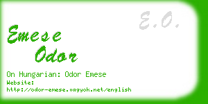 emese odor business card